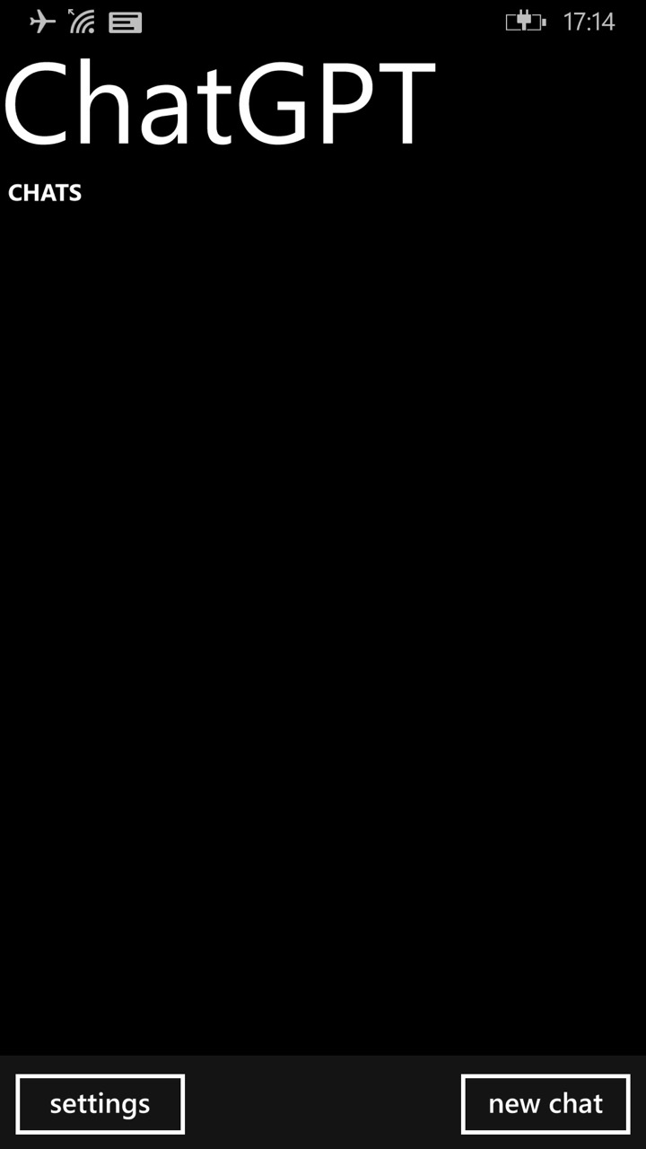 Screenshot of the ChatGPT app